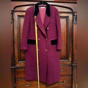 Women's Double-Breasted Burgundy Trench Coat